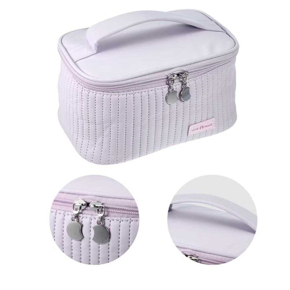 Polyurethane Faux Leather Large Makeup Bag Brush Organizer for Women 1 Pc - Image 33
