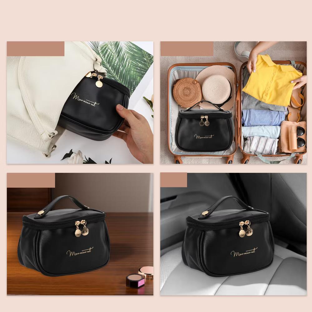 PU Leather Waterproof Travel Makeup Bag 1 Pc - Image 6