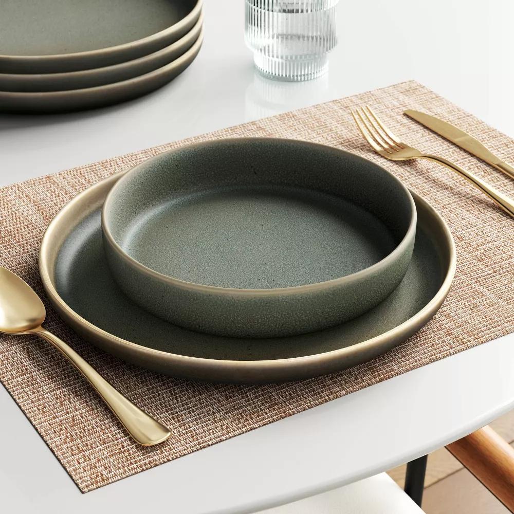 Stoneware Tilley Dinner Bowl Olive Green - Image 2