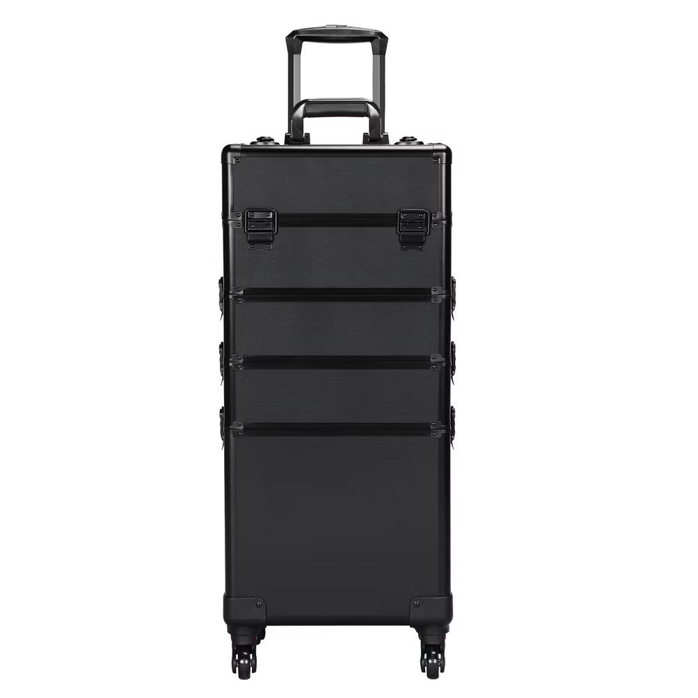 Yaheetech 4 in 1 Professional Makeup Train Case Aluminum Cosmetic Case
