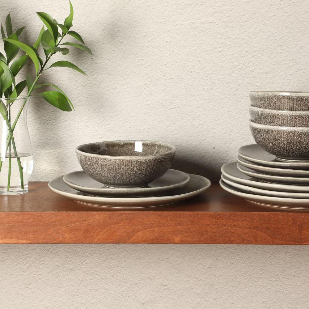 Sandy Pines Stoneware 12 Piece Reactive Glaze Dinnerware Set - Service for 4 - Image 13