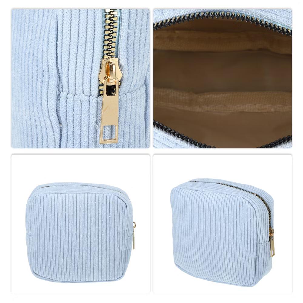 Portable Solid Color Cosmetic Bag 1 Pc - Image 4