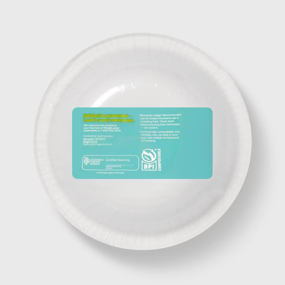 White Paper Bowl - 42ct/12oz - Image 2