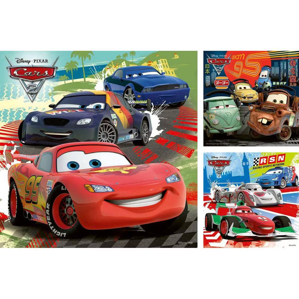 Cars: Worldwide Racing Fun 3x49pc Jigsaw Puzzle Set, Creative Thinking Kids' Paperboard Set - Image 3