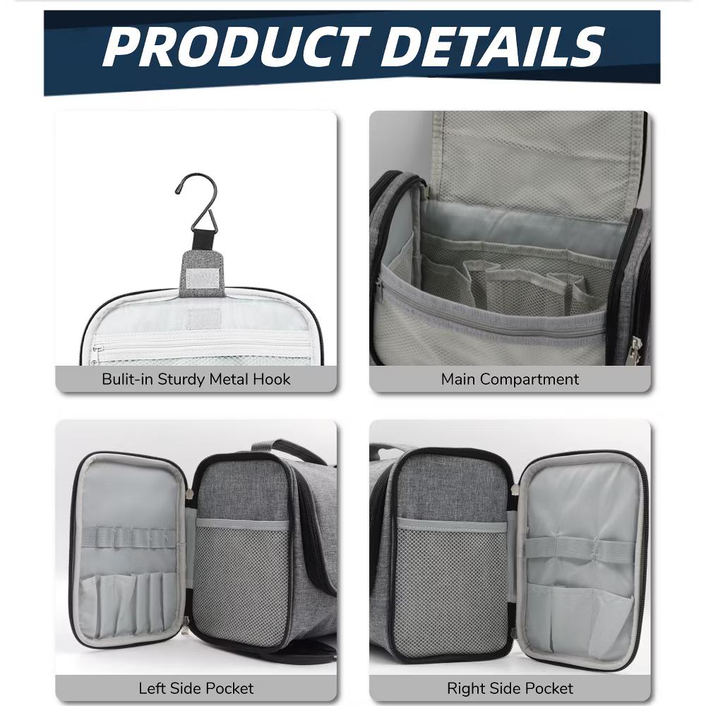 Large Capacity Toiletry Bag for Women and Men, Hanging Toiletry Organizer Cosmetics Makeup Bag - Image 48