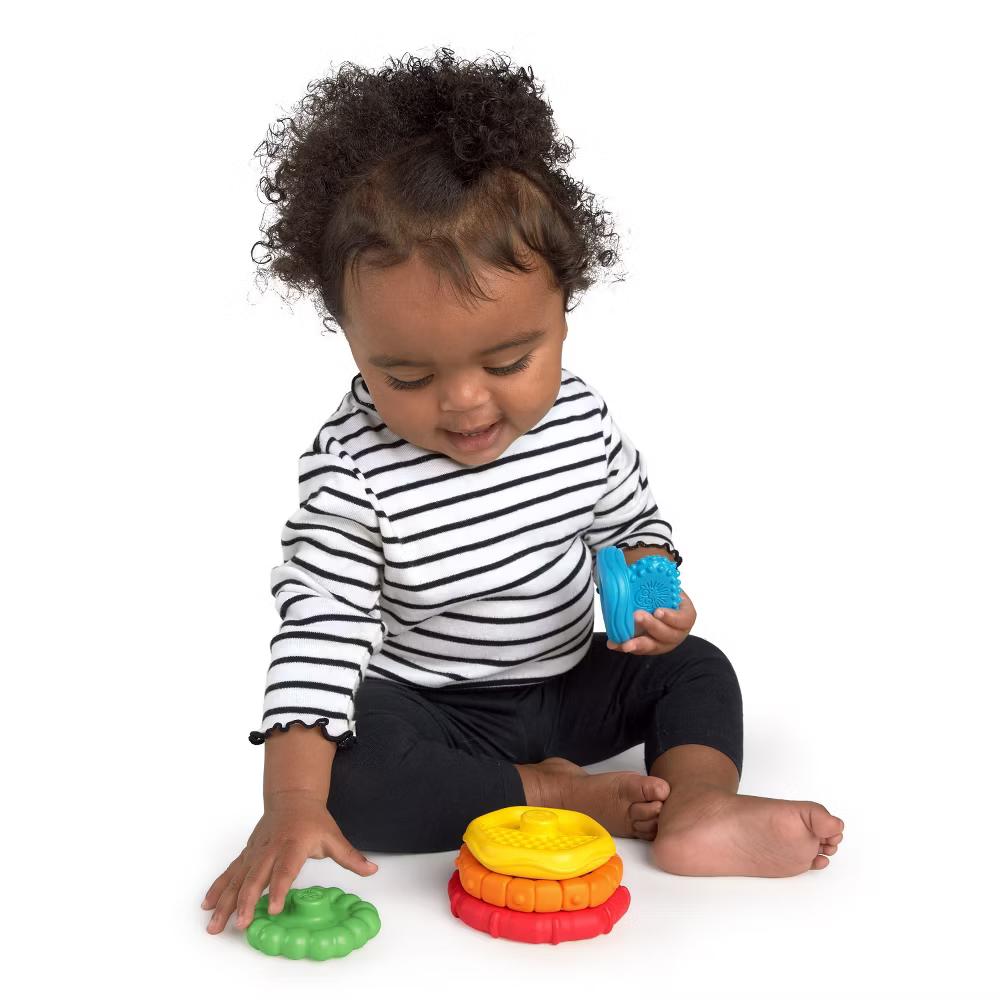 Baby Einstein Stack & Teethe Multi-Textured Teether Toy: BPA-Free, Multiple Activities, Sensory Development - Image 8