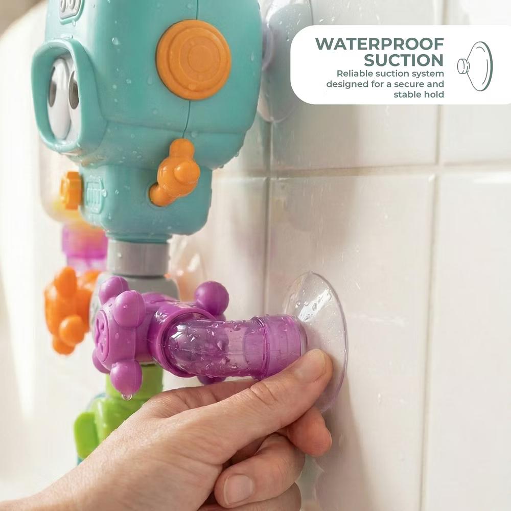 Build & Splash Baby and Toddler Bath Toys, Educational Water Set with Valves & Tubing for Newborns and Infants STEM Building Baby Bath Toys - Image 4