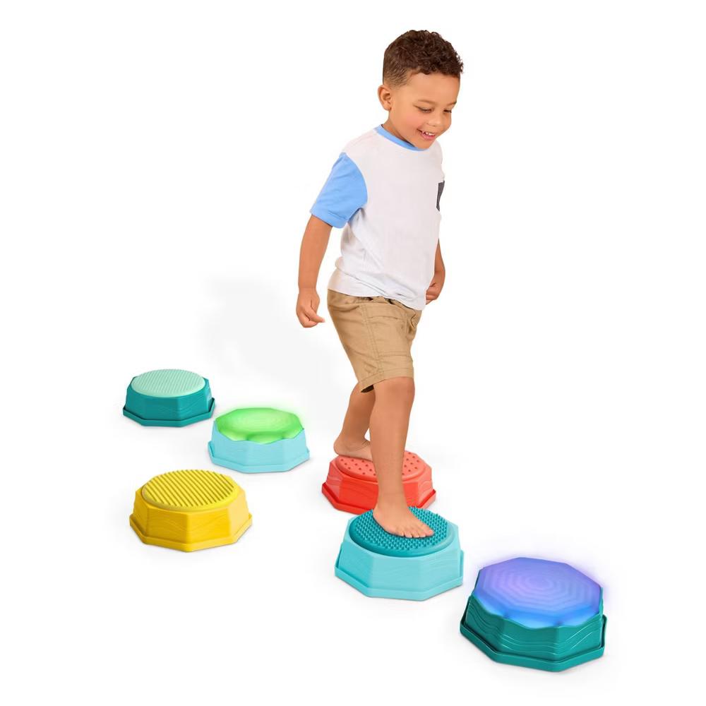 Step 'n' Glow Balance Pods - 6pc Sensory Stepping Stones with Lights for Active Play - Image 2