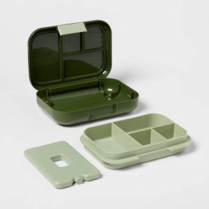 26 fl oz Food Storage Bento Box Green
