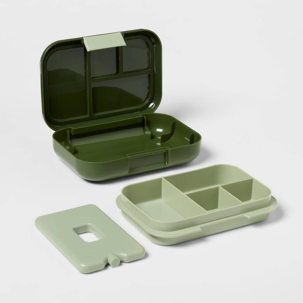 26 fl oz Food Storage Bento Box Green
