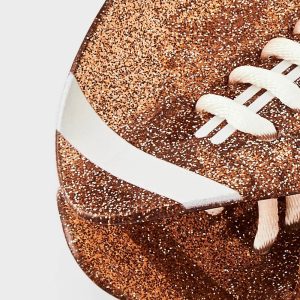Game Day Glitter Football Hair Claw Clip - Brown