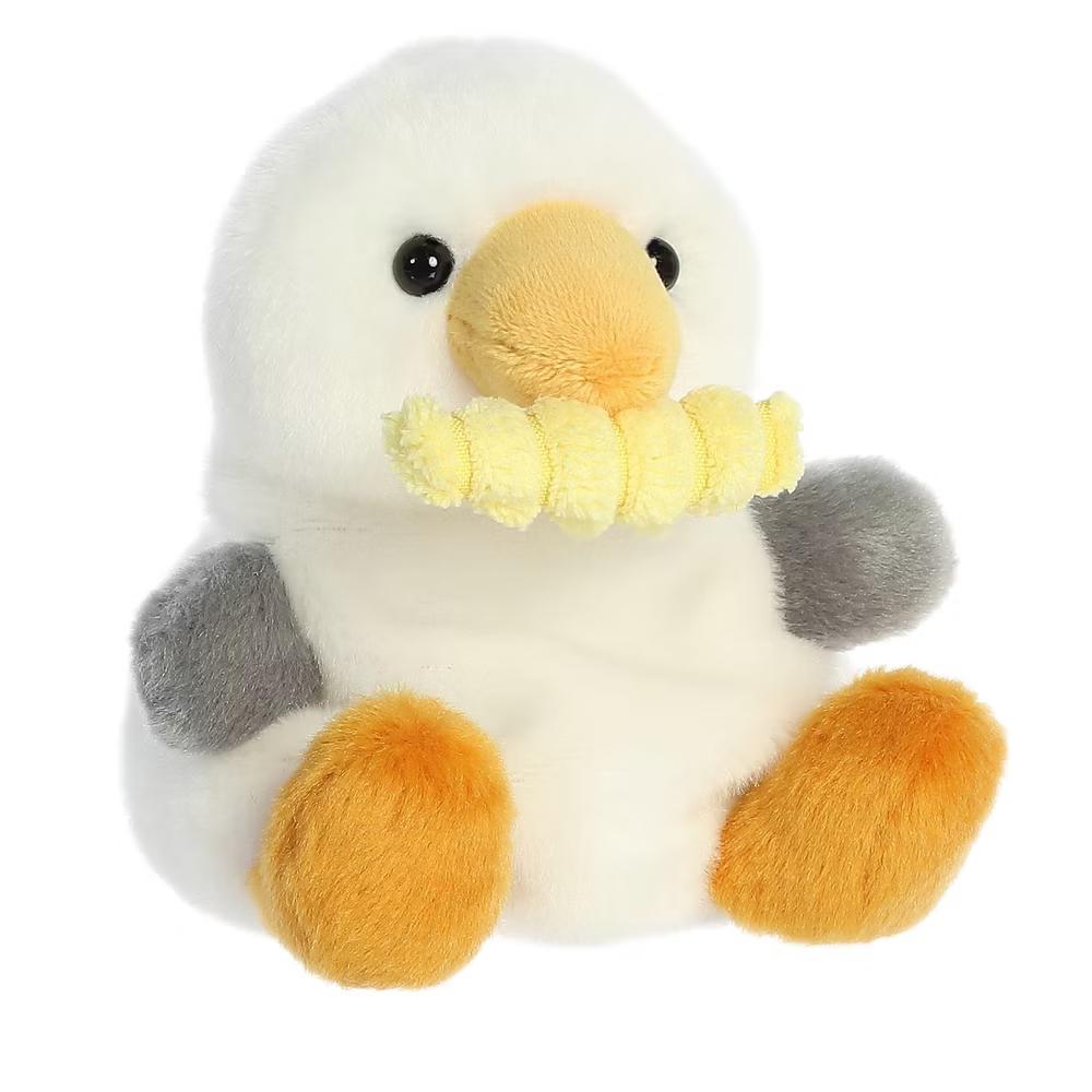 Mini Buoy Seagull With Fry Palm Pals Adorable Stuffed Animal White 4.5" - Image 2