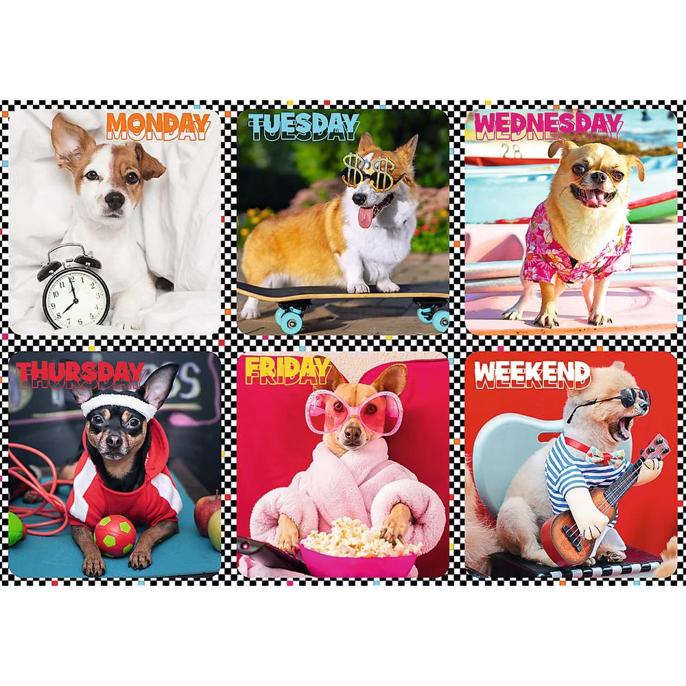 Red 200 Piece Kids Puzzle - Happy Dogs - Image 3