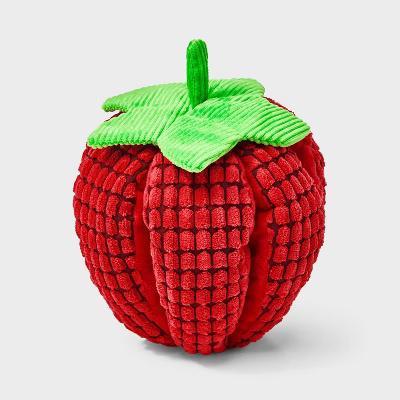Strawberry with Crinkle Plush Dog Toy