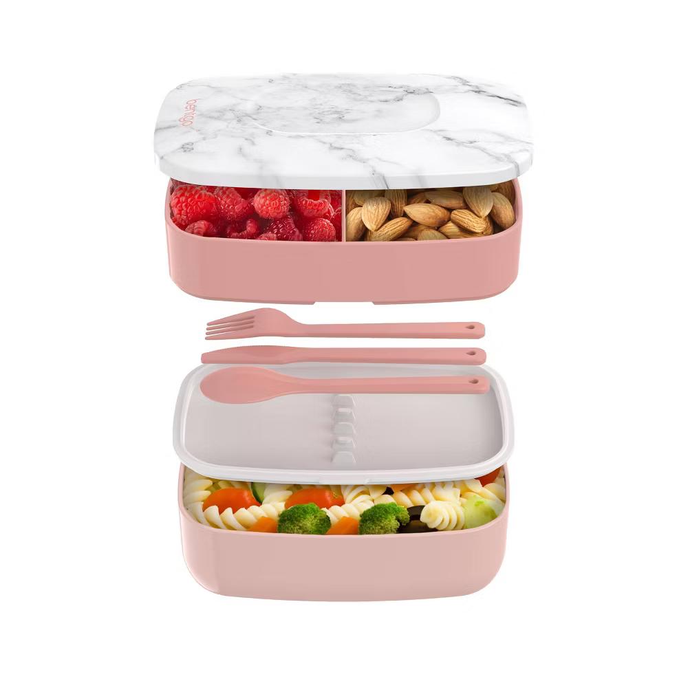 Classic All-in-One Stackable Lunch Box Container with Built in Flatware - Image 52