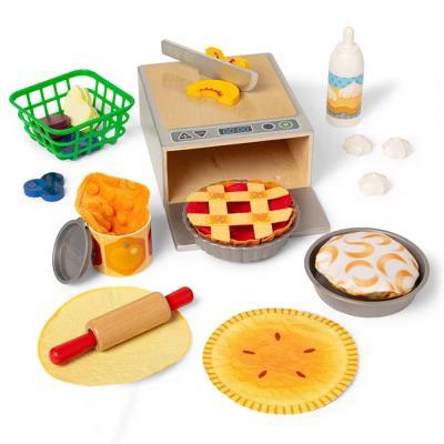 Make and Bake Pies Pretend Play Food Set and Wooden Oven - Image 3