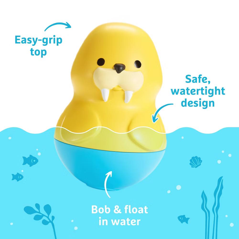 Bath Bobbers Mold Free Baby and Toddler Bath Toy - 6+Months - Dolphin/Walrus: Fine Motor Skills, BPA-Free, Rubber Material - Image 4