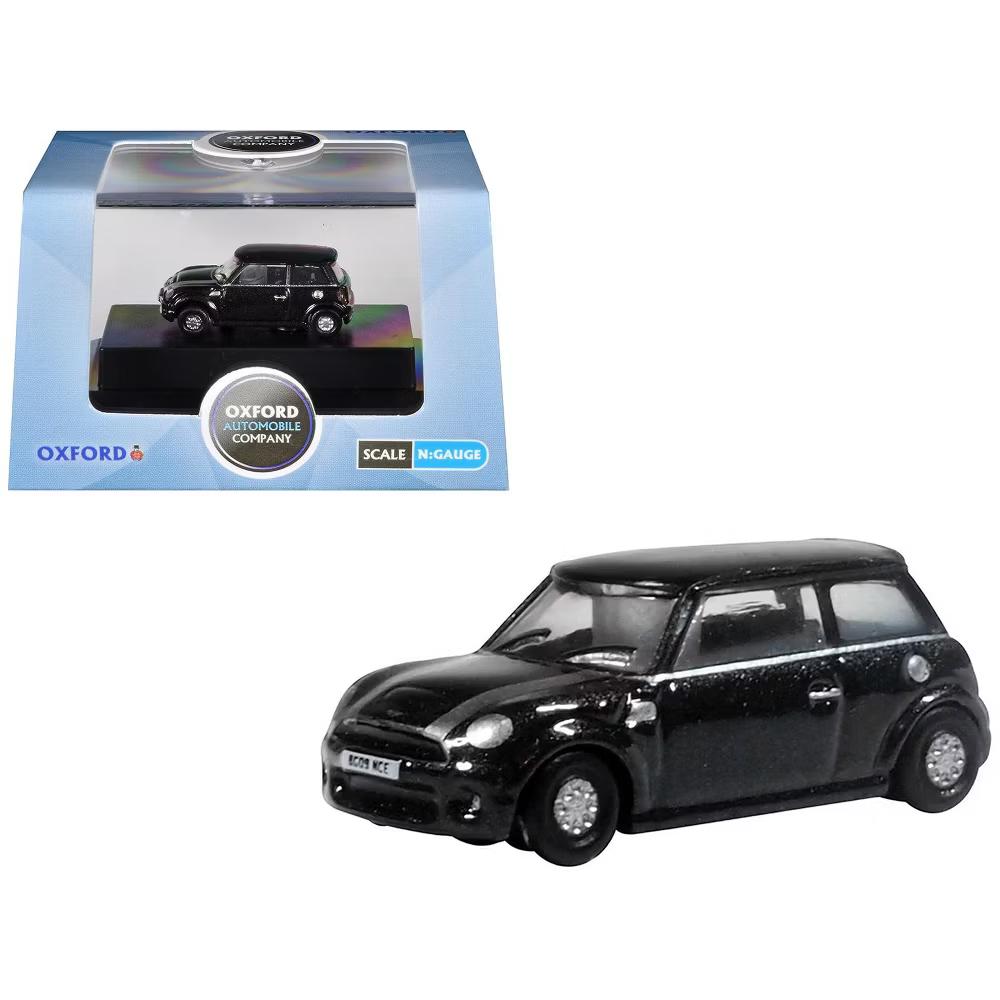 Mini Cooper S RHD (Right Hand Drive) Midnight Black with Silver Stripes 1/148 (N) Scale Diecast Model Car - Image 7