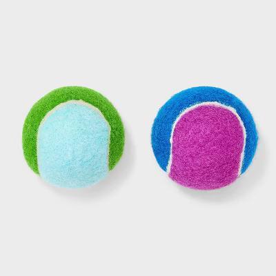 Printed Tennis Dog Ball Toy - 2pk: Rubber, Fetch, Medium to Small Breed, 0.26 lbs - Image 2