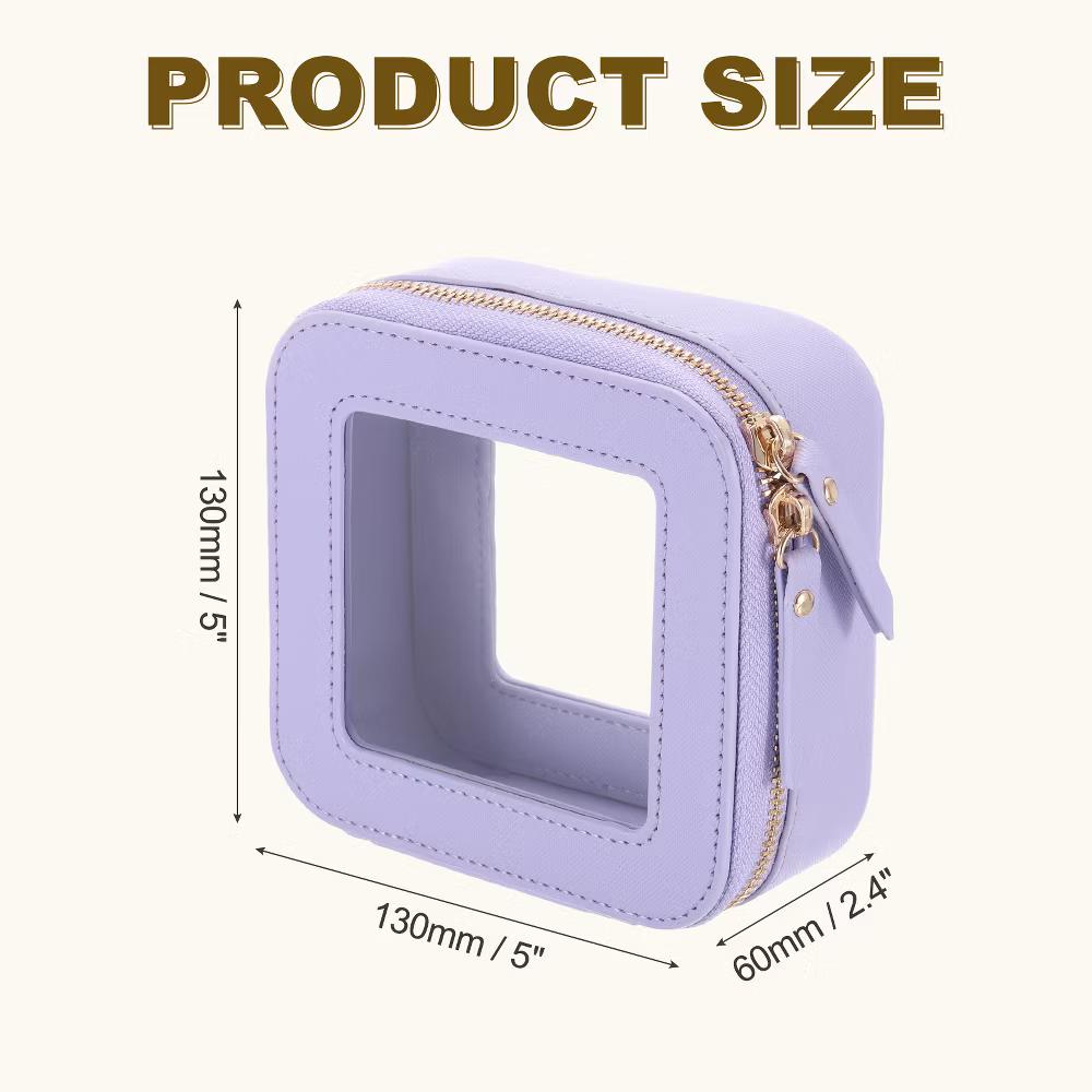 Waterproof Clear Travel Toiletry Organizing Makeup Bag 5" x 5" - Image 17