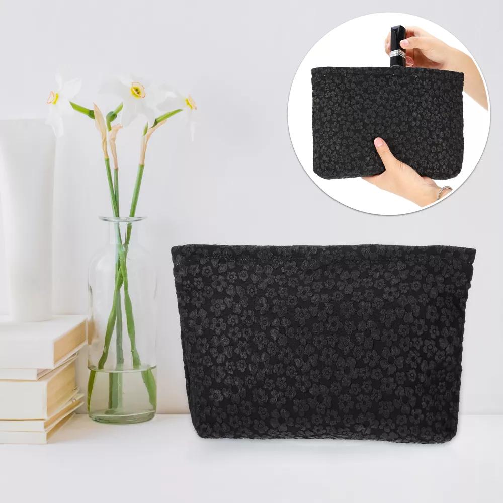 Portable Travel Floral Canvas Zipper-Closure Makeup Bag 1 Pc - Image 15