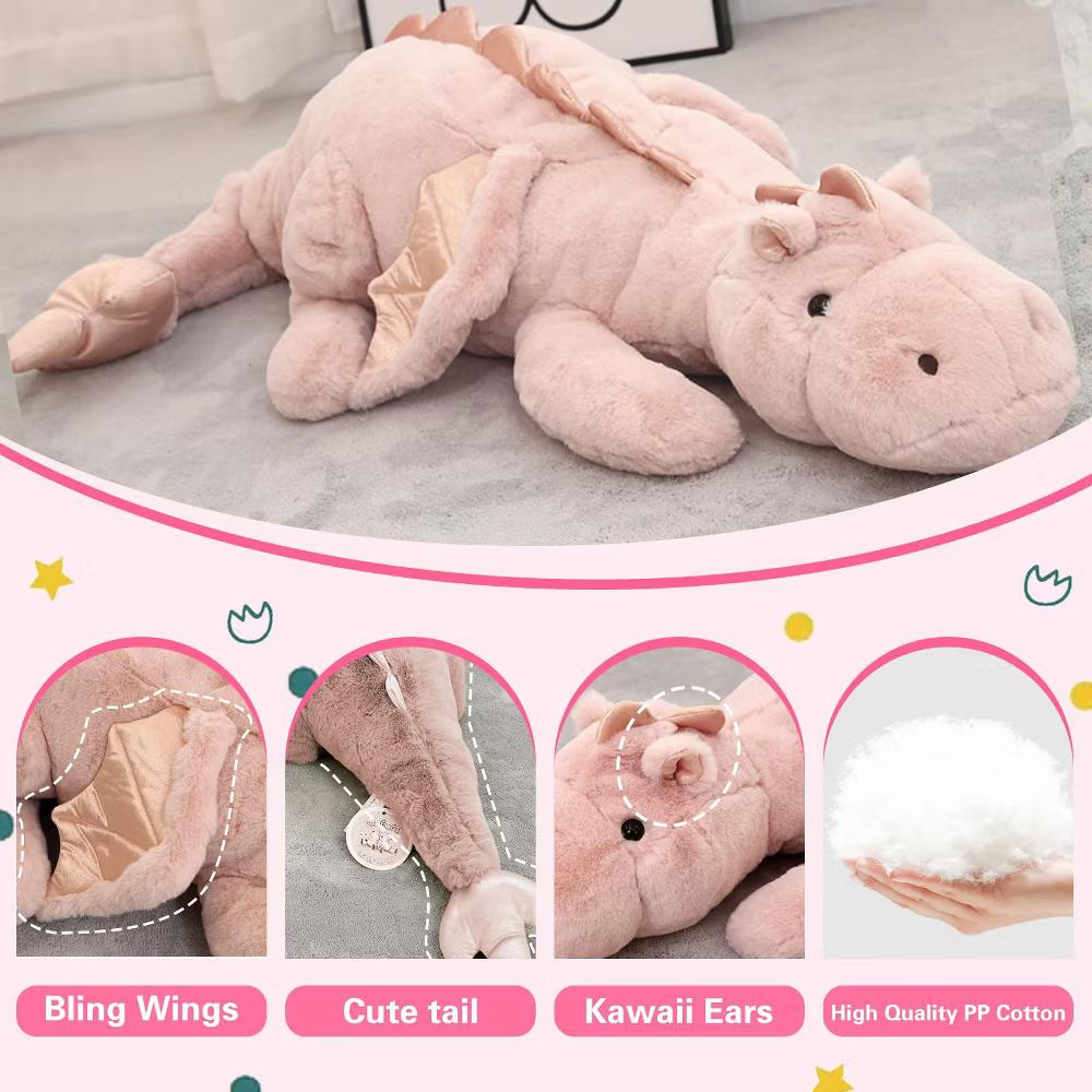 TITQWOP Dinosaur Plush Toy Pillow, Cute Stuffed Animal Toys, Soft Long Dinosaur Body Pillow Gift for Kids Boys Girls 28inch - Image 24