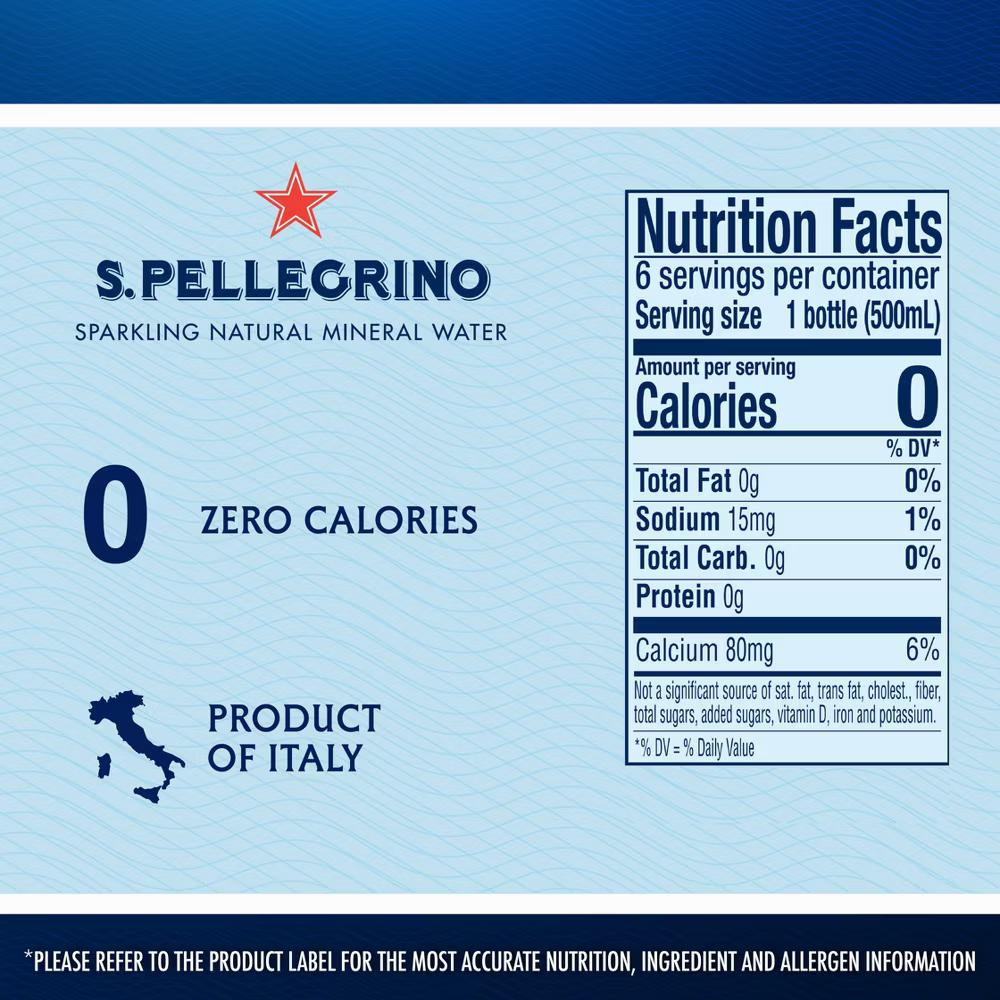 S.Pellegrino Mineral Sparkling Water Bottles - 6pk/16.9 fl oz - Image 7