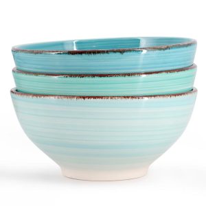 Ridge 6.25 Inch 6 Piece Round Stoneware Assorted Bowl Set