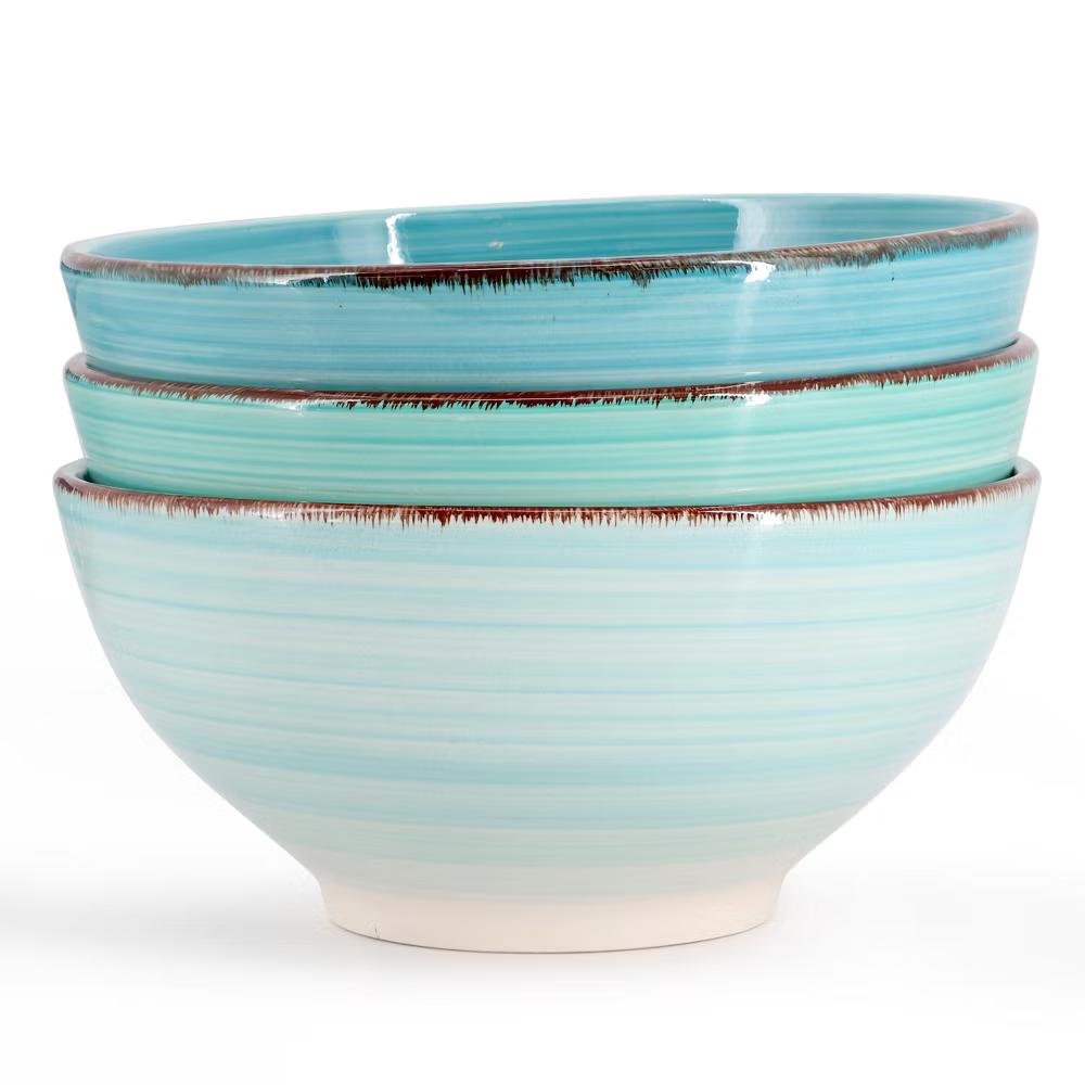 Ridge 6.25 Inch 6 Piece Round Stoneware Assorted Bowl Set
