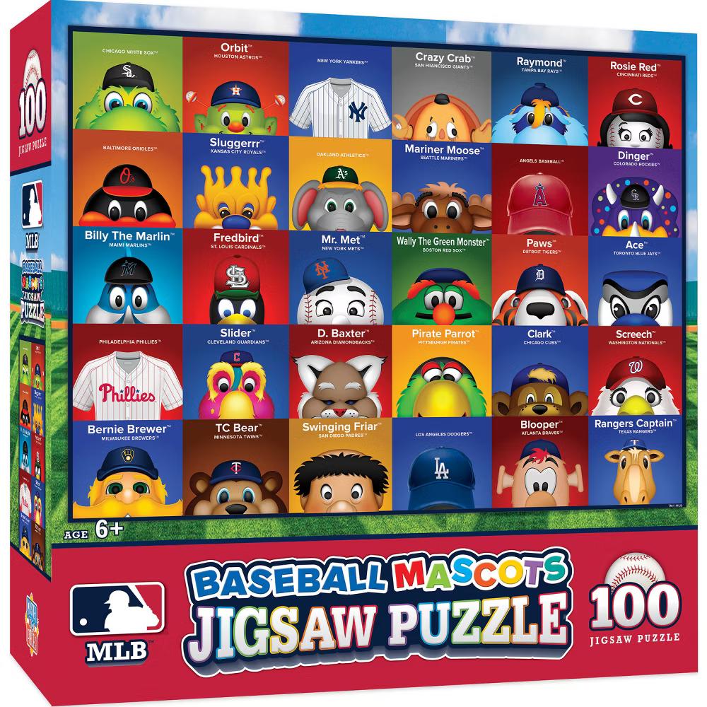 100 Piece Sports Puzzle - MLB Mascots - 14"x19" - Image 5