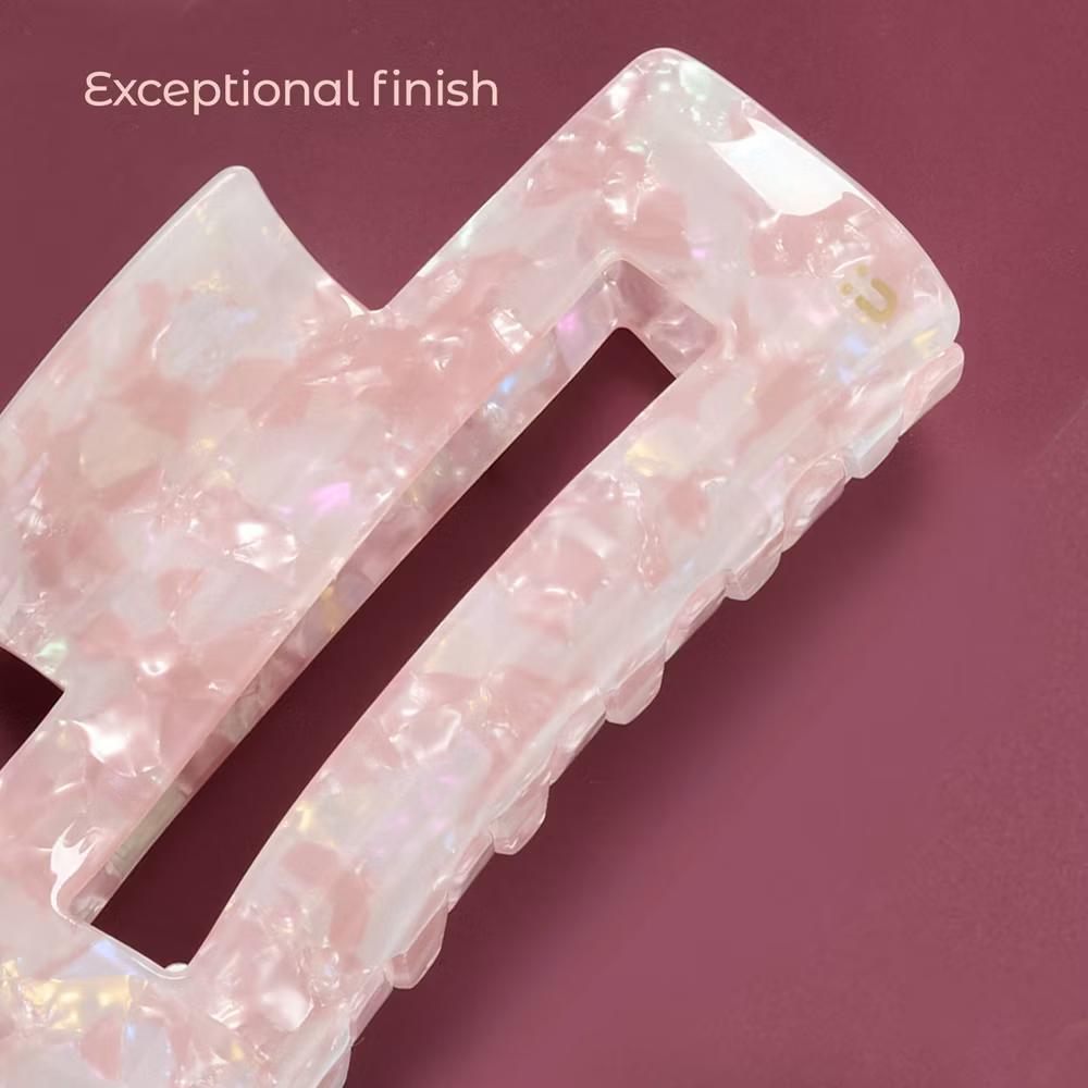 lüxe Acrylic Open Cut Rectangle Claw Clip - Pink: Hair Styling, All Hair Types, 1 Piece - Image 5