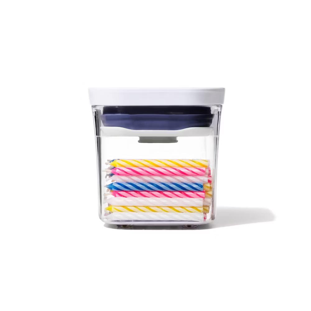POP 4pk Plastic Mini Square Food Storage Container Set White: Air Tight Seal, Dishwasher-Safe, 0.2L Capacity - Image 4