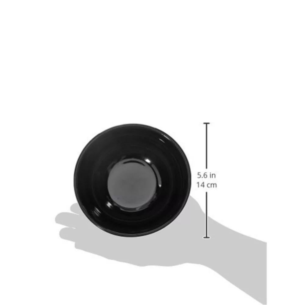 Home Basics 5.5 in Ceramic Cereal Bowl Black - Image 2
