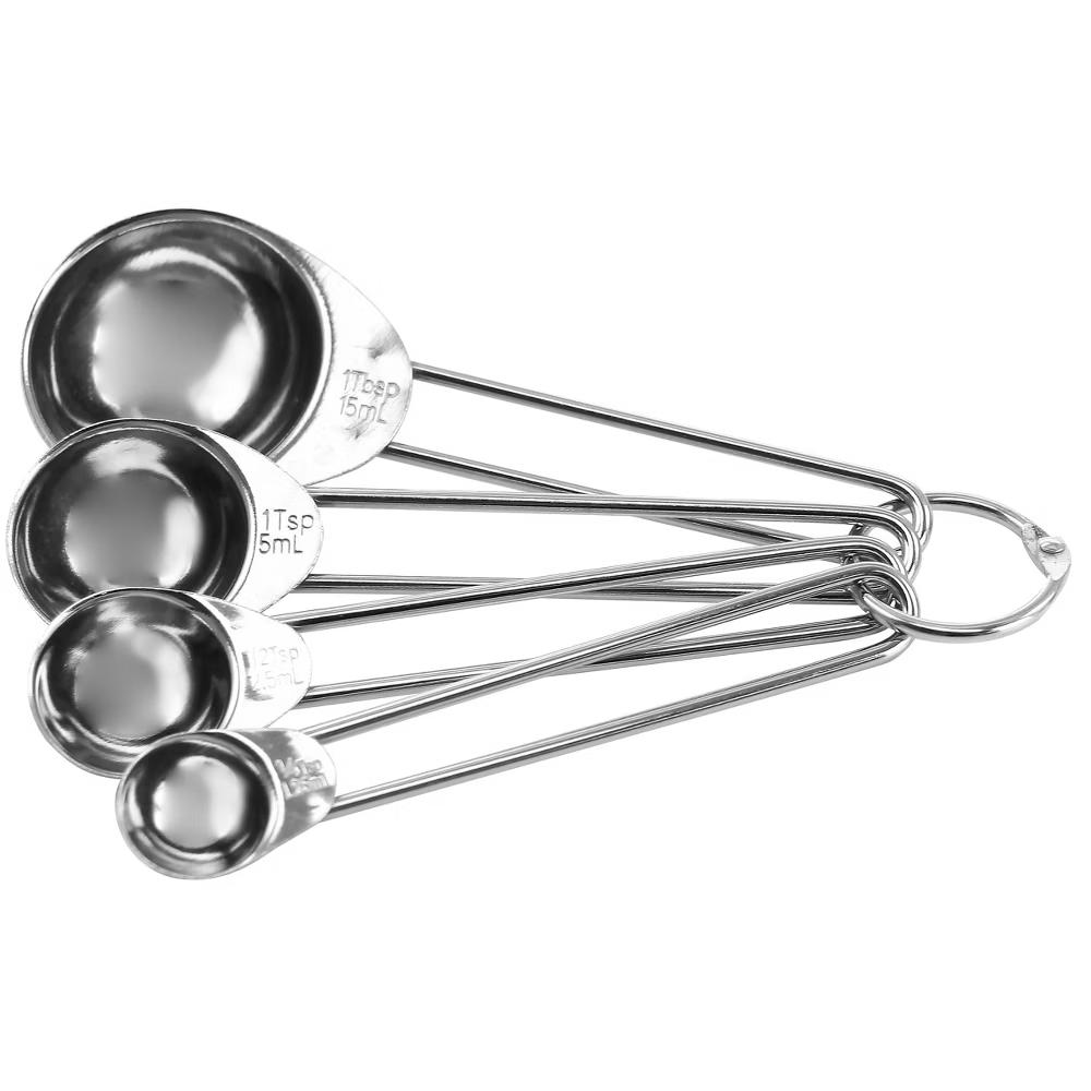 MegaChef 14 Piece Stainless Steel Measuring Cup and Spoon Set with Mixing Bowls - Image 3