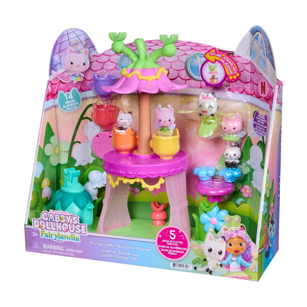 Gabby's Dollhouse Fairylandia Flutter-riffic Tea Party Playset