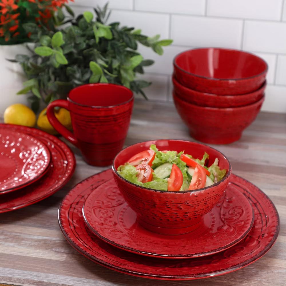 Malibu Sea Glass 16-Piece Dinnerware Set in Dark Green - Image 52