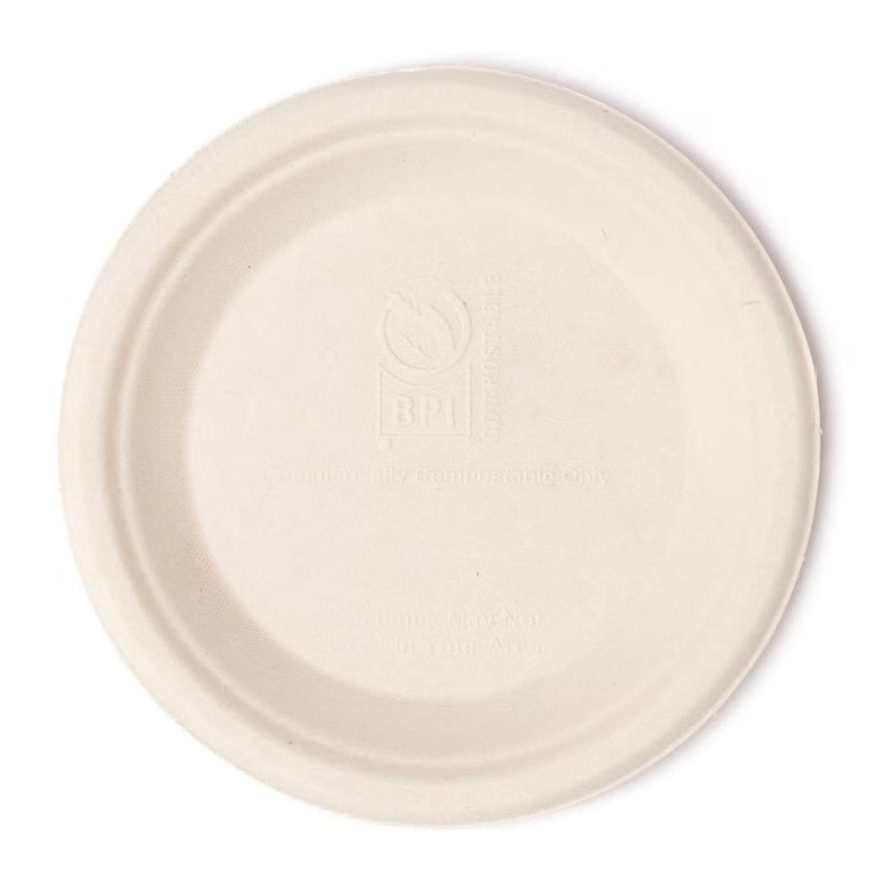 Compostable Fiber Disposable Dessert Plates 6" - Natural - 20ct - Image 8