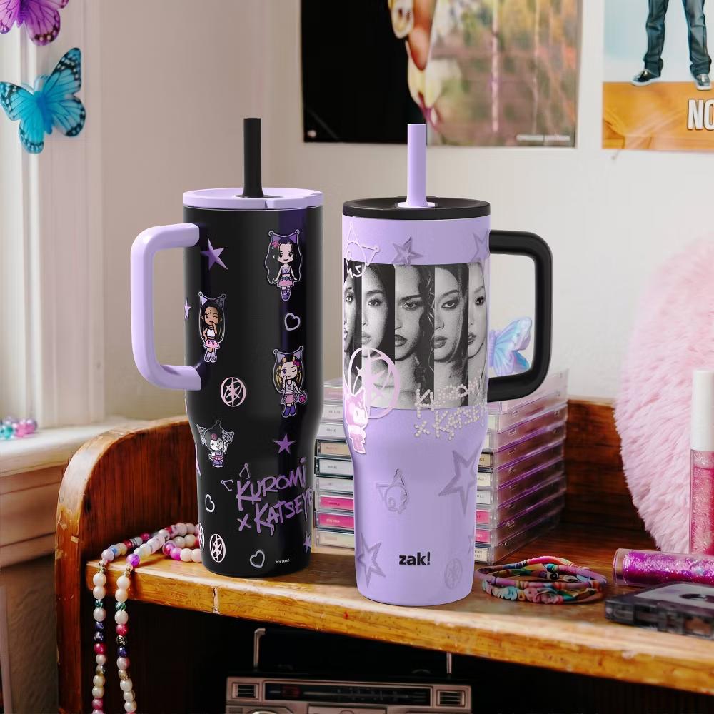 Kuromi x Katseye 30oz Straw Tumbler Black - Image 4