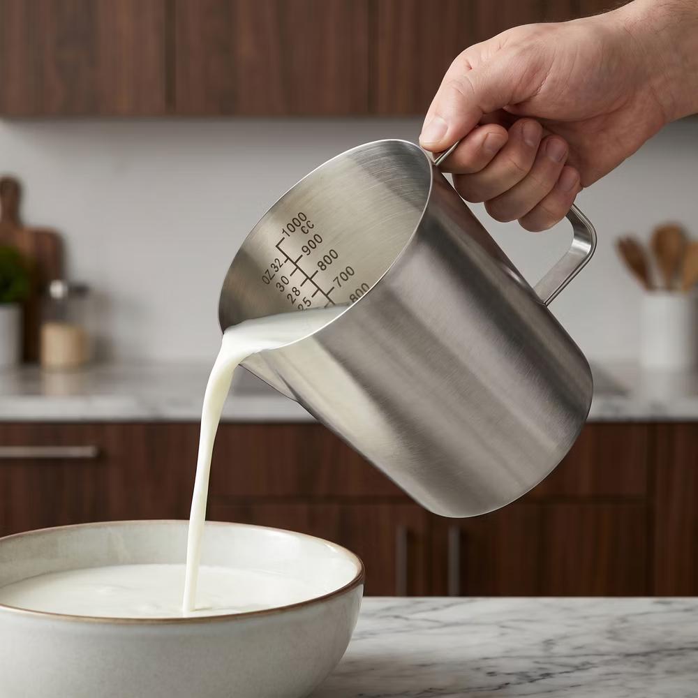 Measuring Cup, 1 Cup Stainless Steel Measuring Cup with Easy Read Lines for Baking Recipes - Image 3