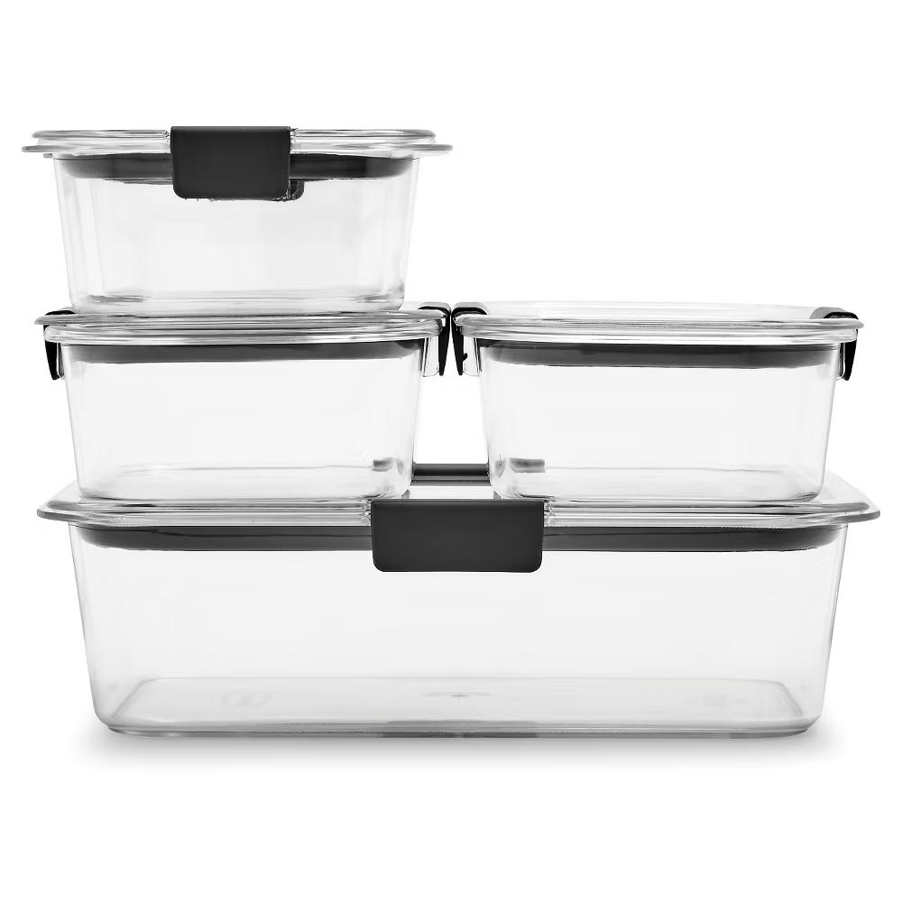 10pc Brilliance Leak Proof Food Storage Containers with Airtight Microwave & Freezer Safe - Image 8