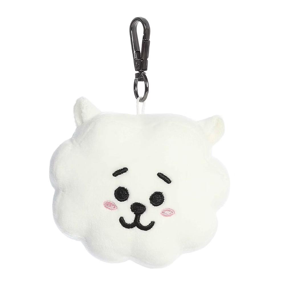 Mini RJ Clip-On BT21 Lovable Stuffed Doll White 4"