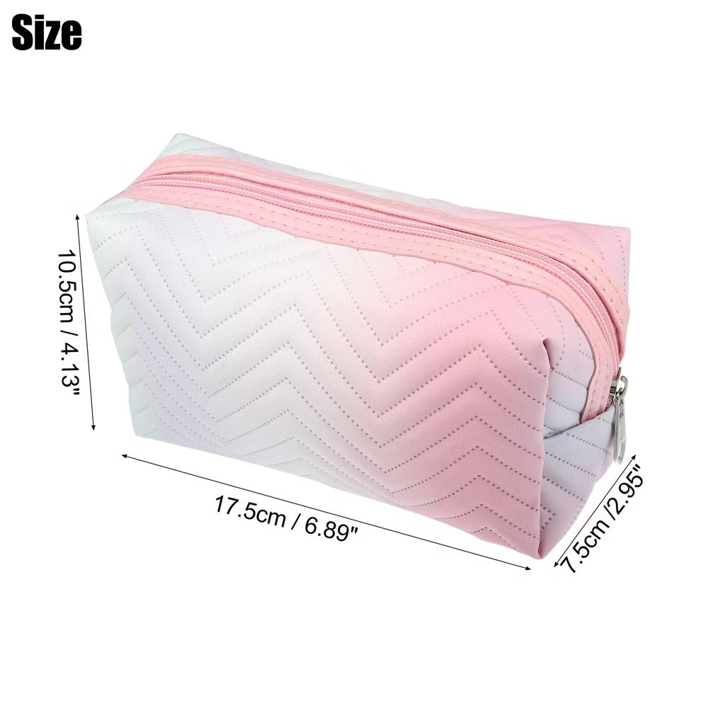 Travel Makeup Bag Portable Toiletry Bag Small Cosmetic Organizer Gradient - Image 11