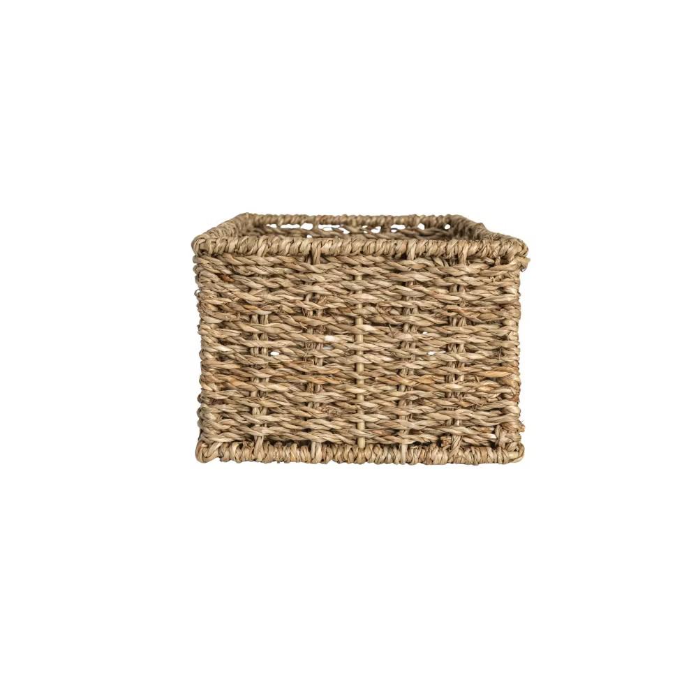 Handwoven Seagrass Rectangular Storage Basket - Image 10