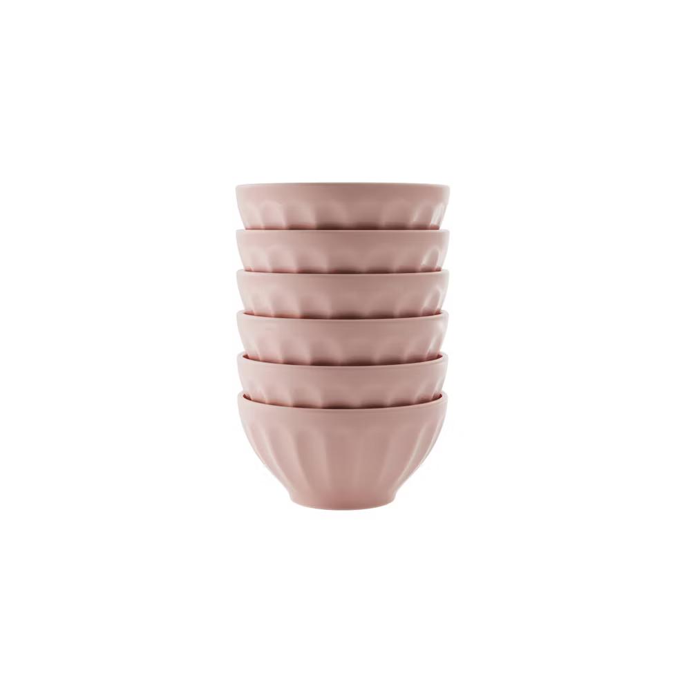 Kook Ceramic Cereal Bowls, 24 oz, Set of 6