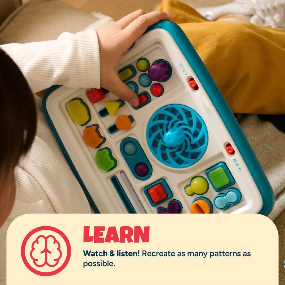 Explore & Glow Busy Board – Interactive Toddler Activity Board with Lights, Sounds, Switches and 3 Play Modes, Ages 1-4+ - Image 3