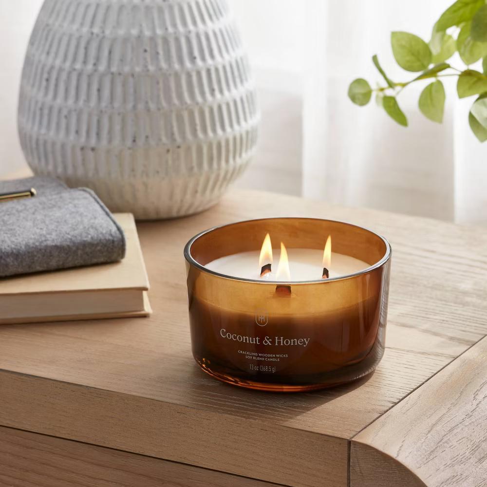 Glass Wooden Wick Jar Candle - Image 62