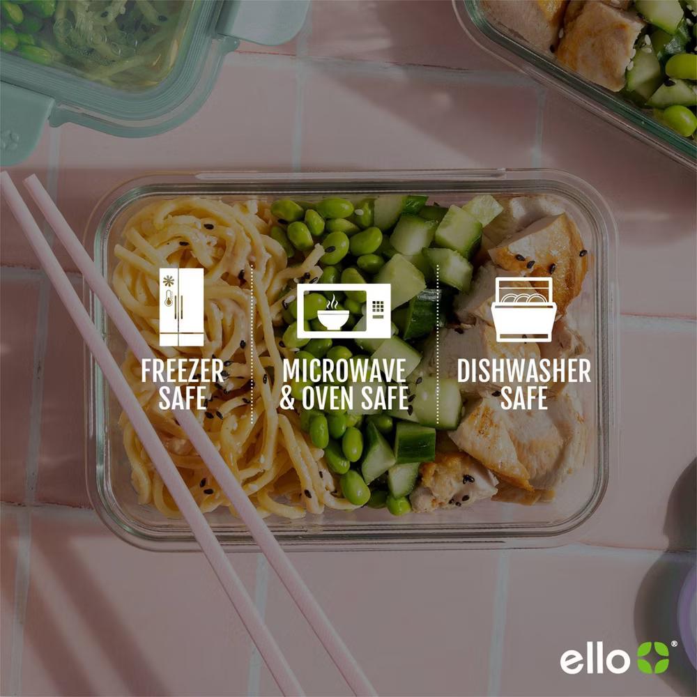 20pc Color Lock Mixed Food Storage Container Set: Glass & Polypropylene, Multicolored, Microwave & Oven-Safe - Image 2
