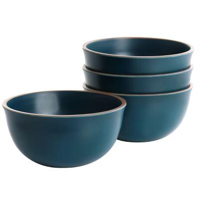 Rockabye 4 Piece Melamine Cereal Bowl Set in Dark Teal - Image 2