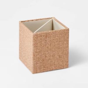 Woven Desk Tool Holder Taupe - Pencil & Pen Holder, Desk Organizer, Office Supplies