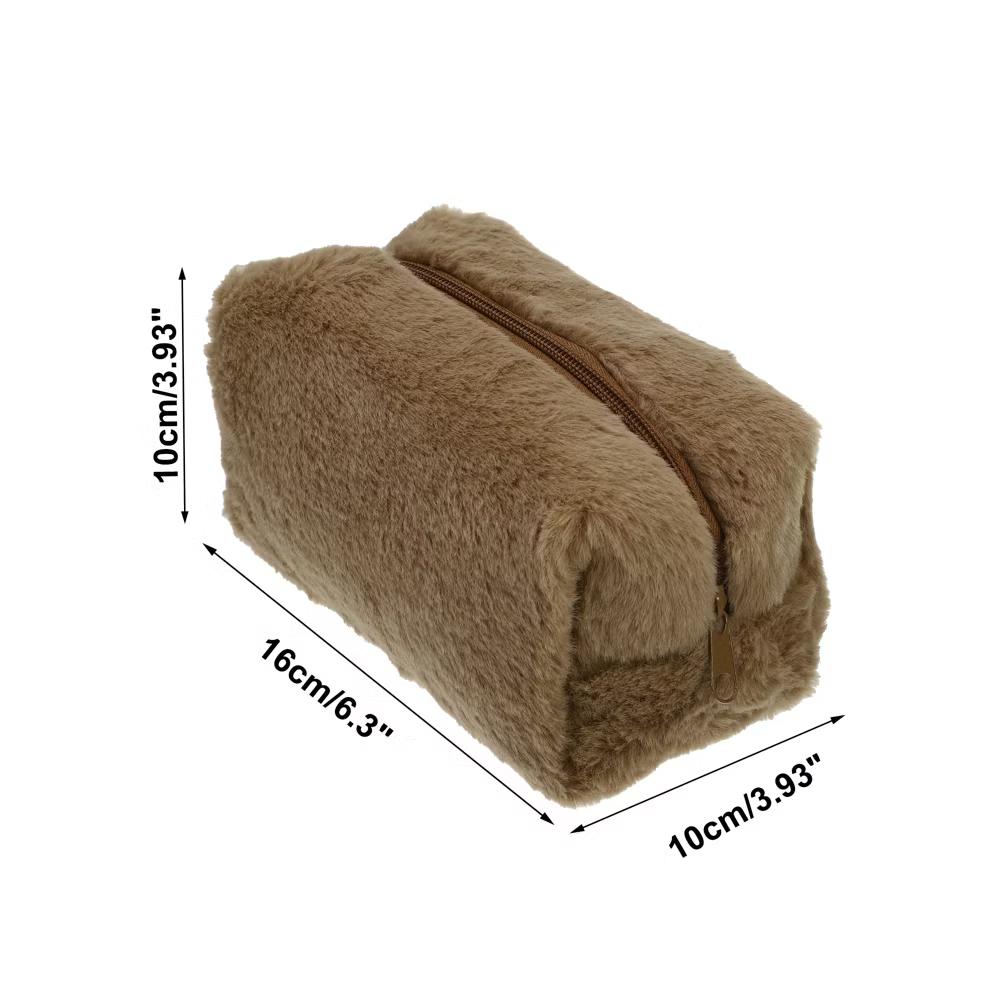 Cosmetic Travel Zipper Multi-functional Small Plush Makeup Bag 1 Pc - Image 7